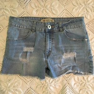 Guess Distressed Denim Shorts